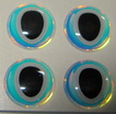 ������ oval pupil 3D adheisve eyes 9 �� pearl ice / black (20��)